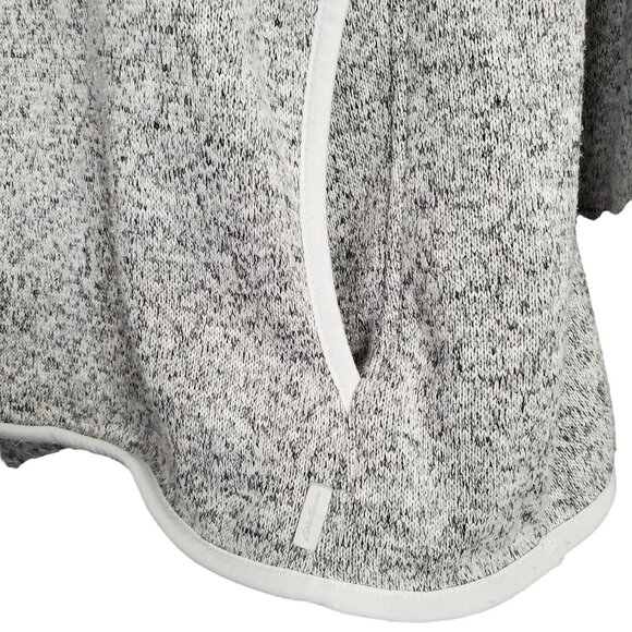 Eddie Bauer Womens XL Gray Henley Snap Button Fleece Lined Pullover Sweater - Picture 10 of 11